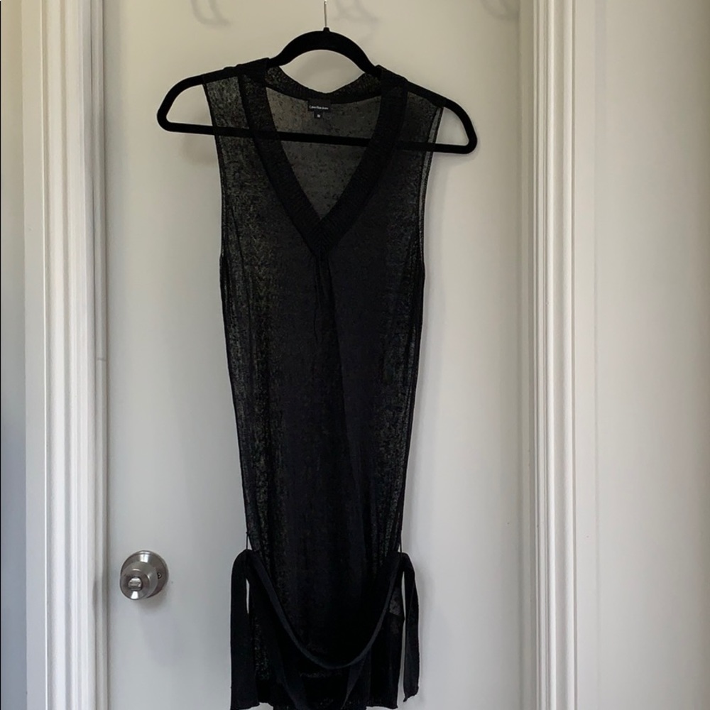 Calvin Klein Jeans Mesh sleeveless mini dress